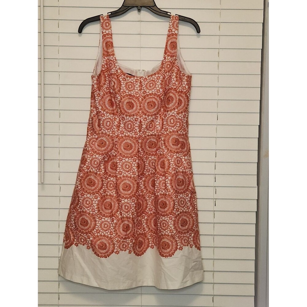 Nine West Coral Pink Fit & Flare Sleeveless Dress Size 8